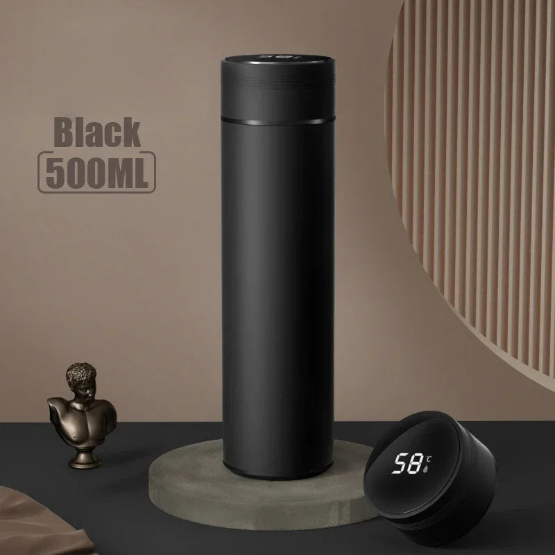 Taza Termo con pantalla de temperatura de 500ML, botella Termo dividida de acero inoxidable, taza aislada al vacío para exteriores, regalo del Día del Padre