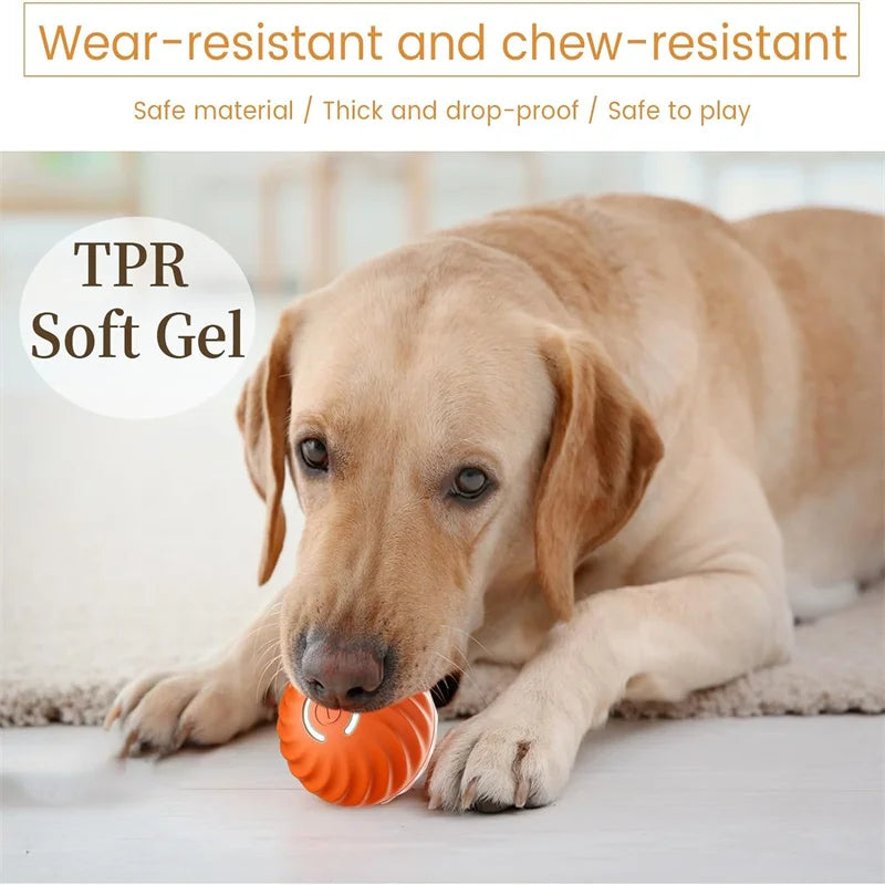 Pelota de juguete inteligente para perros, juguete interactivo electrónico para mascotas, pelota móvil USB, rebote automático para cachorros, regalo de cumpleaños, productos para gatos.