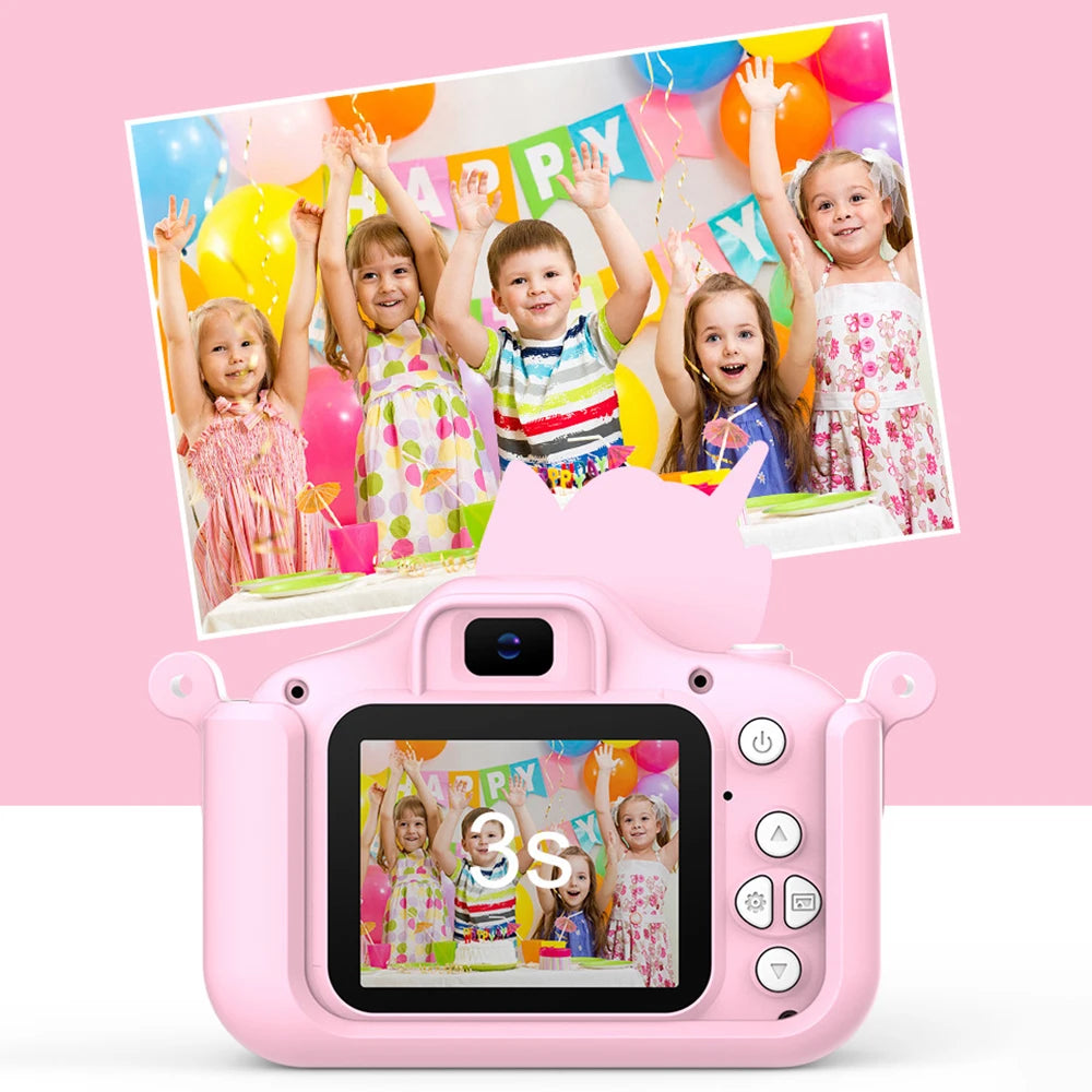 Cámara Digital para niños, juguetes para niñas y niños, pantalla HD de 1080P, grabación de vídeo, reproducción de música, juegos, cámara para niños de 2 pulgadas, regalo