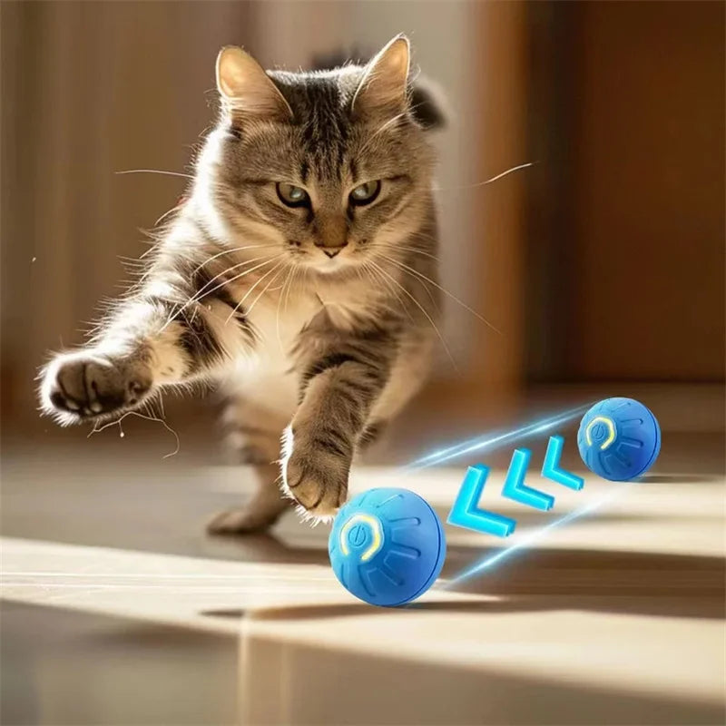 Pelota de juguete inteligente para perros, juguete interactivo electrónico para mascotas, pelota móvil USB, rebote automático para cachorros, regalo de cumpleaños, productos para gatos.