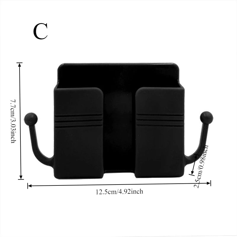 Organizador multifuncional montado en la pared para mandos a distancia y teléfonos móviles