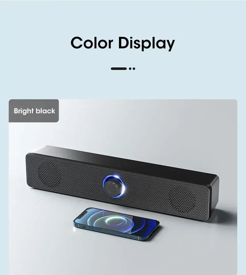 Altavoz envolvente 4D con Bluetooth, sistema de sonido de cine en casa, barra de sonido de ordenador para TV, Subwoofer, estéreo con cable, graves potentes