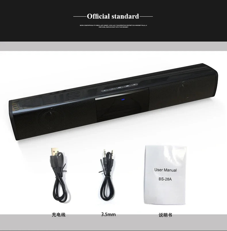 Barra de sonido súper potente, altavoz inalámbrico portátil con Bluetooth, estéreo envolvente, caja de sonido para TV en casa, Subwoofer, Radio FM, caixa de som