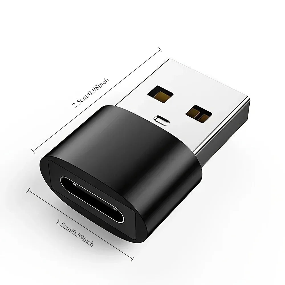 3-Pack USB to USB C Adapter, USB C Female to USB Male Super Fast Charging and OTG Converter Compatible with iPhone 15/14/13/12 P