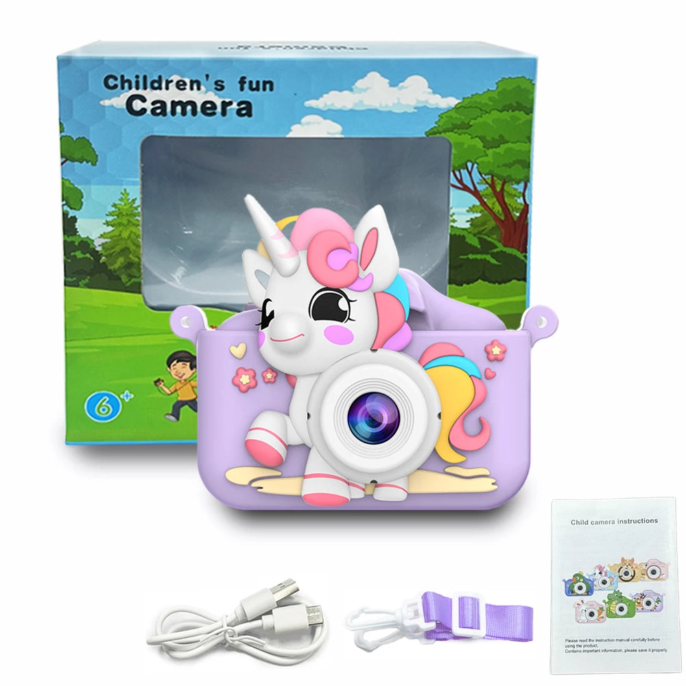 Cámara Digital para niños, juguetes para niñas y niños, pantalla HD de 1080P, grabación de vídeo, reproducción de música, juegos, cámara para niños de 2 pulgadas, regalo