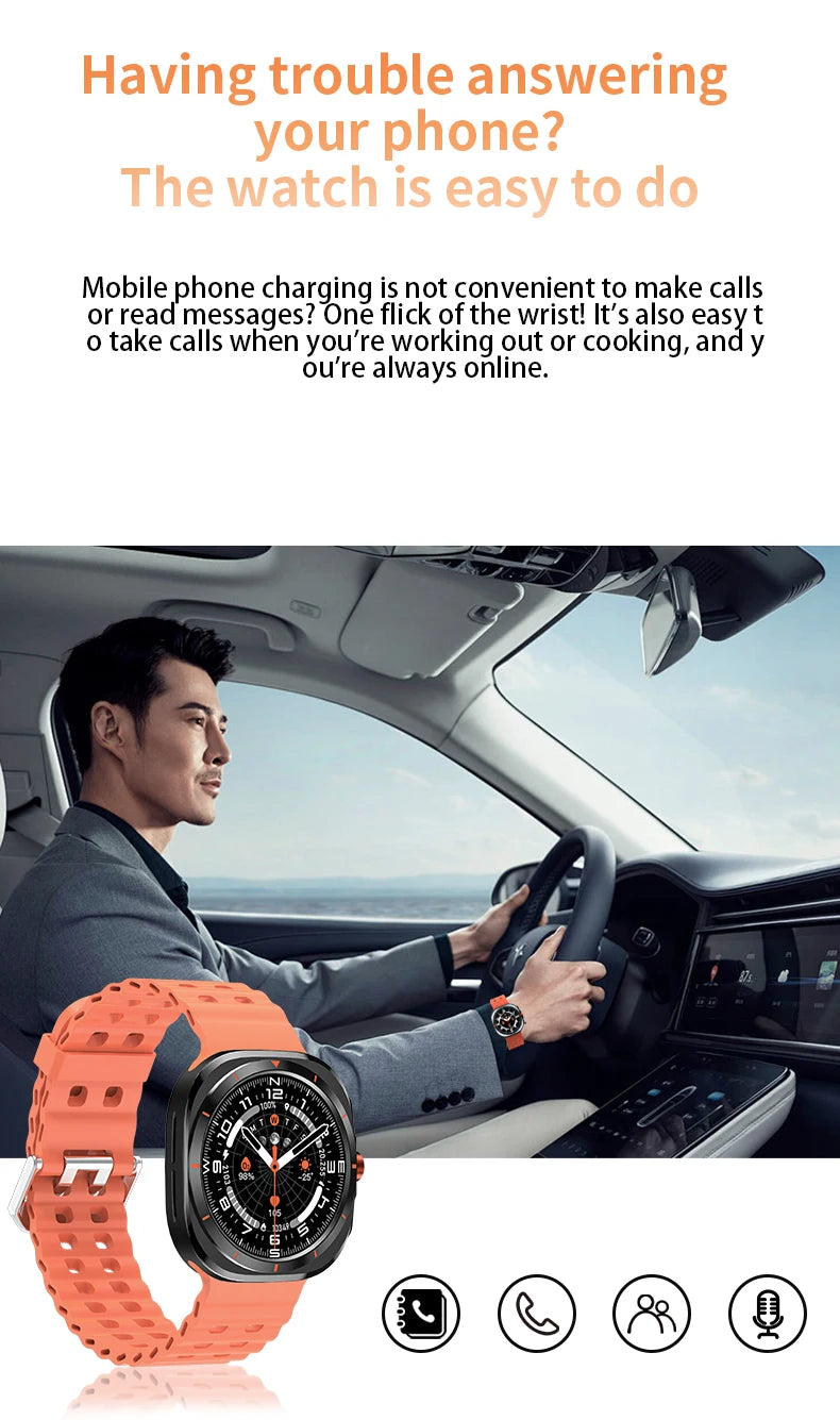 G.L Wear 2025 Nuevo reloj inteligente para hombre 1,52 pulgadas Bluetooth Talk Deportes Fitness Podómetro Mujer Reloj inteligente