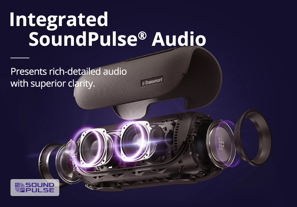 Altavoz Bluetooth Tronsmart Bang Altavoz portátil para fiestas con audio de alta resolución sin pérdidas, graves pesados, control por aplicación, mango portátil