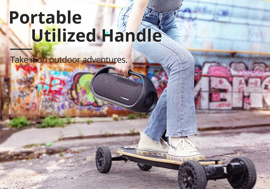 Altavoz Bluetooth Tronsmart Bang Altavoz portátil para fiestas con audio de alta resolución sin pérdidas, graves pesados, control por aplicación, mango portátil