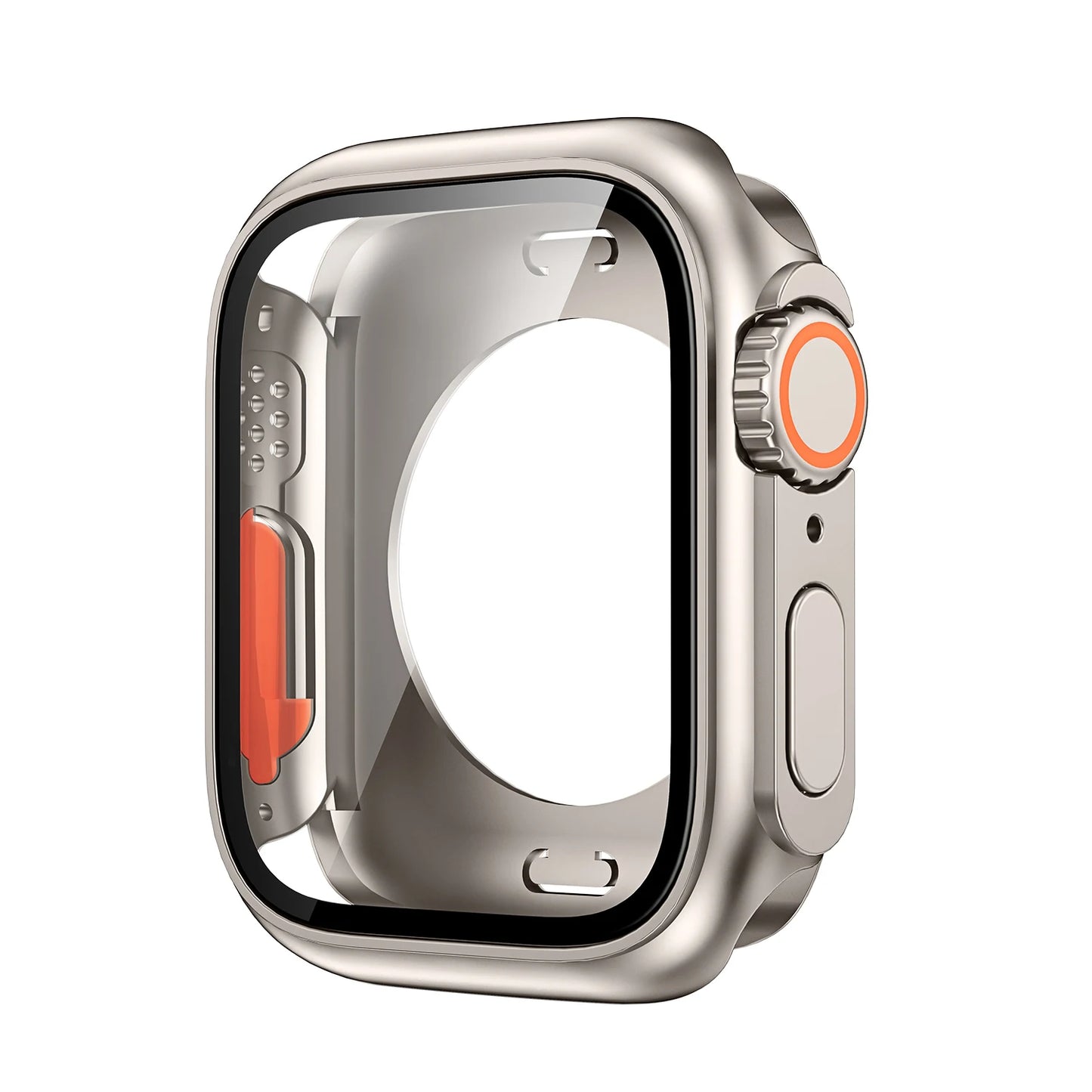 Funda protectora de pantalla para Apple Watch 45mm 44mm 40mm 41mm funda dura de parachoques trasero delantero de PC iwatch 9 8 7 SE 6 5 4 cambio a Ultra
