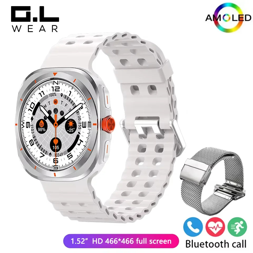 G.L Wear 2025 Nuevo reloj inteligente para hombre 1,52 pulgadas Bluetooth Talk Deportes Fitness Podómetro Mujer Reloj inteligente