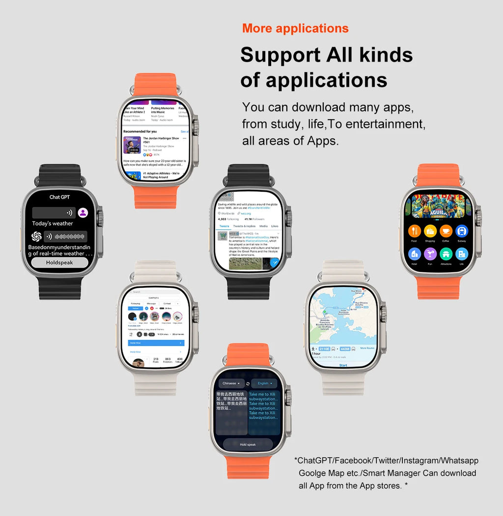 DT Ultra 3 Smartwatch pantalla Amoled 4GB reproductor MP3 MP4 Bluetooth red compartido aplicación tienda ChatGPT reloj inteligente AI hombre Sportwatch