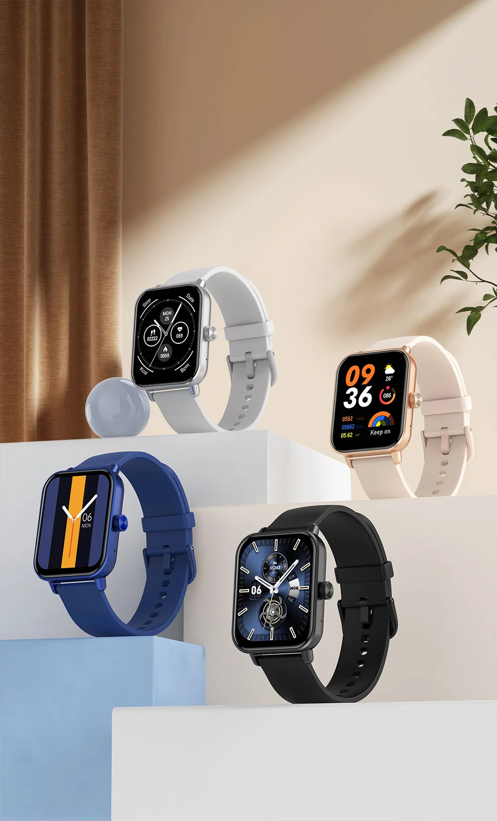 Reloj inteligente COLMI P81 con llamadas de voz, pantalla Ultra de 1,9 pulgadas, Monitor de salud 24H, más de 100 modos deportivos, reloj inteligente Bluetooth para hombres y mujeres