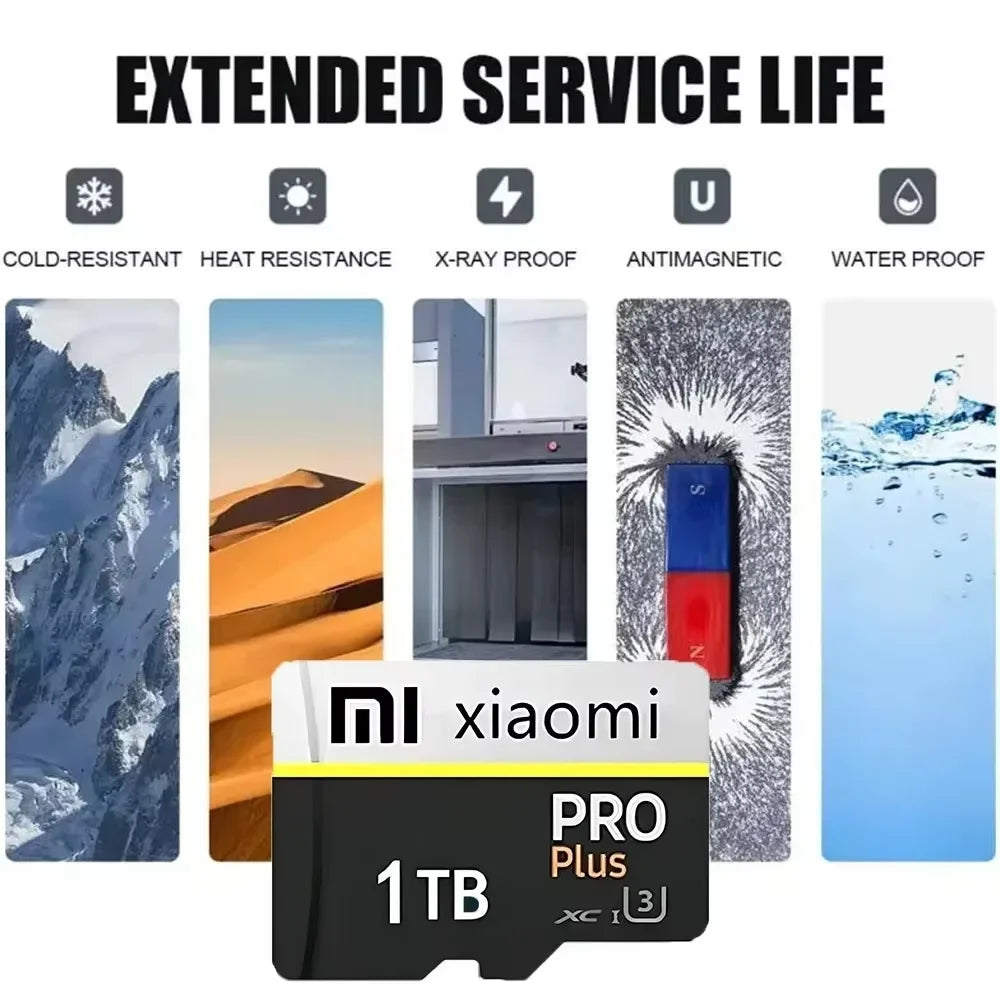 Tarjeta de memoria SD Xiaomi 2TB 1TB Clase 10 tarjeta Micro TF de alta velocidad 1TB 512GB para Nintendo Switch PC tarjeta SD de teléfono inteligente 128GB 256GB