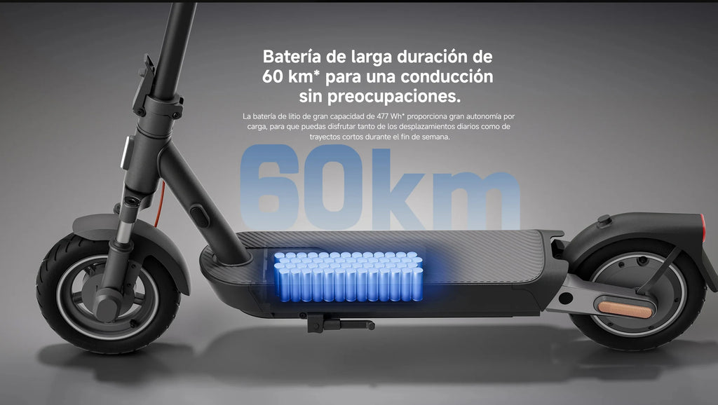 Oficial | Xiaomi Electric Scooter 5 Pro, Amortiguadores dobles delantero y trasero, Duración de la batería prolongada, Luz delantera automática