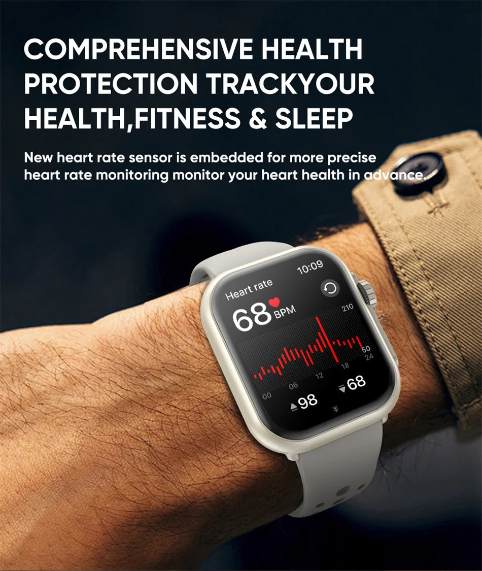 Reloj Inteligente Ultra 2 1000 mAh reloj inteligente hombres mujeres 1,85 pulgadas HD pantalla completamente táctil IP68 impermeable Bluetooth llamada Smartwatch