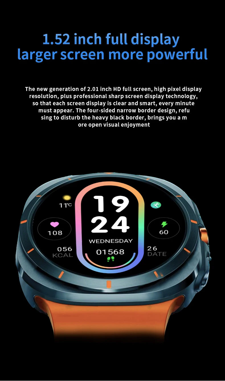G.L Wear 2025 Nuevo reloj inteligente para hombre 1,52 pulgadas Bluetooth Talk Deportes Fitness Podómetro Mujer Reloj inteligente