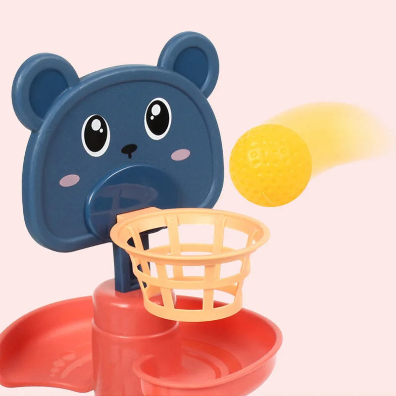 Juguete educativo Montessori para bebé Torre giratoria de bolas giratoria para apilamiento regalo para recién nacido