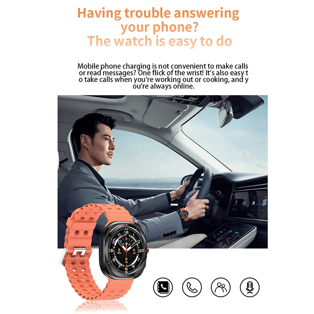 G.L Wear 2025 Nuevo reloj inteligente para hombre 1,52 pulgadas Bluetooth Talk Deportes Fitness Podómetro Mujer Reloj inteligente