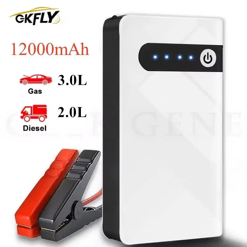 GKFLY 800A 1200A 2000A arrancador de batería de coche banco de energía grande refuerzo de batería de coche 12V dispositivo de arranque de coche para gasolina 6.0L diésel 4.0L