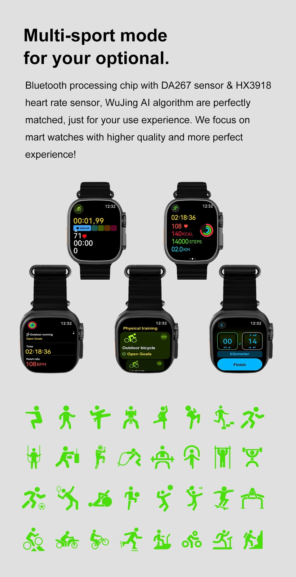 DT Ultra 3 Smartwatch pantalla Amoled 4GB reproductor MP3 MP4 Bluetooth red compartido aplicación tienda ChatGPT reloj inteligente AI hombre Sportwatch