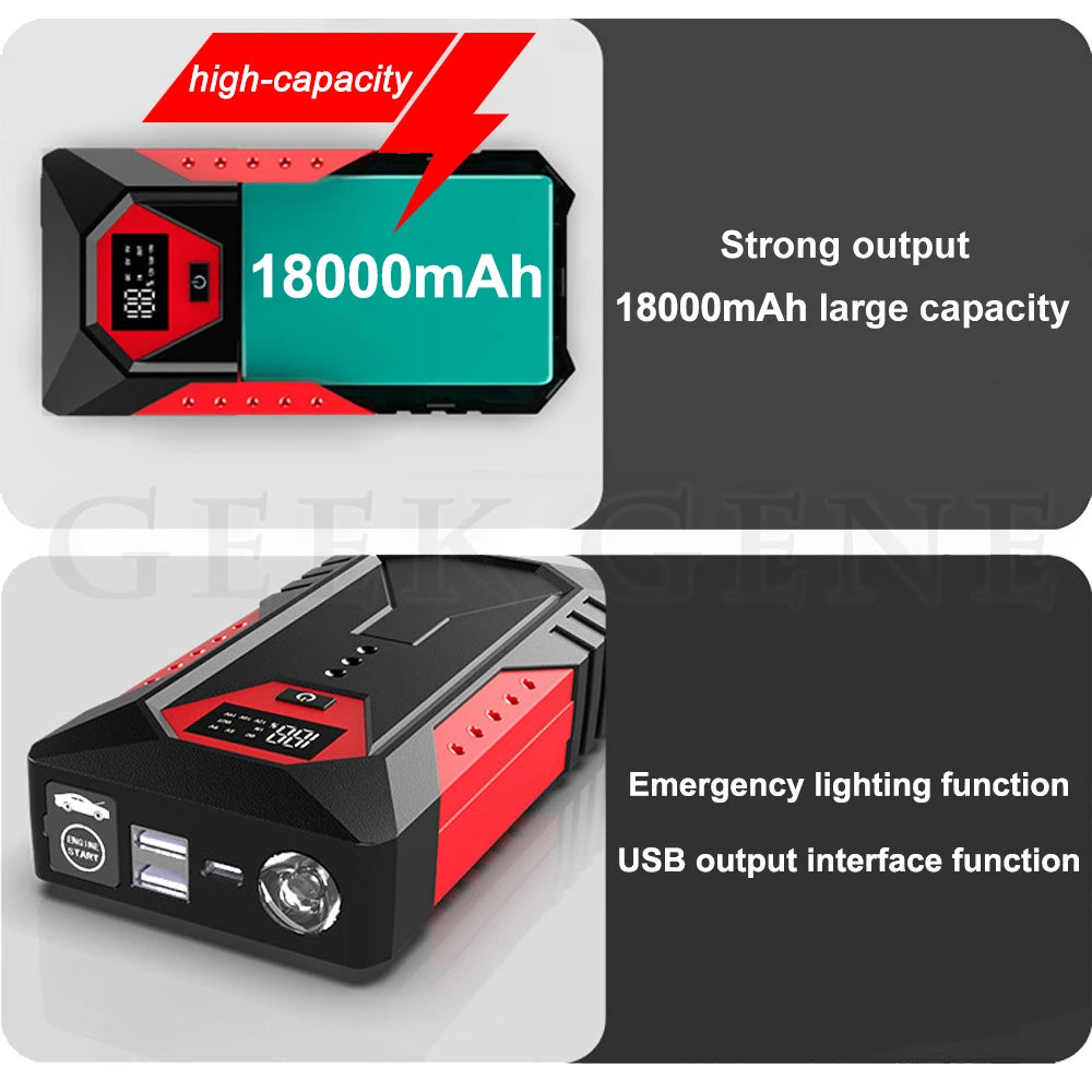 GKFLY 800A 1200A 2000A arrancador de batería de coche banco de energía grande refuerzo de batería de coche 12V dispositivo de arranque de coche para gasolina 6.0L diésel 4.0L