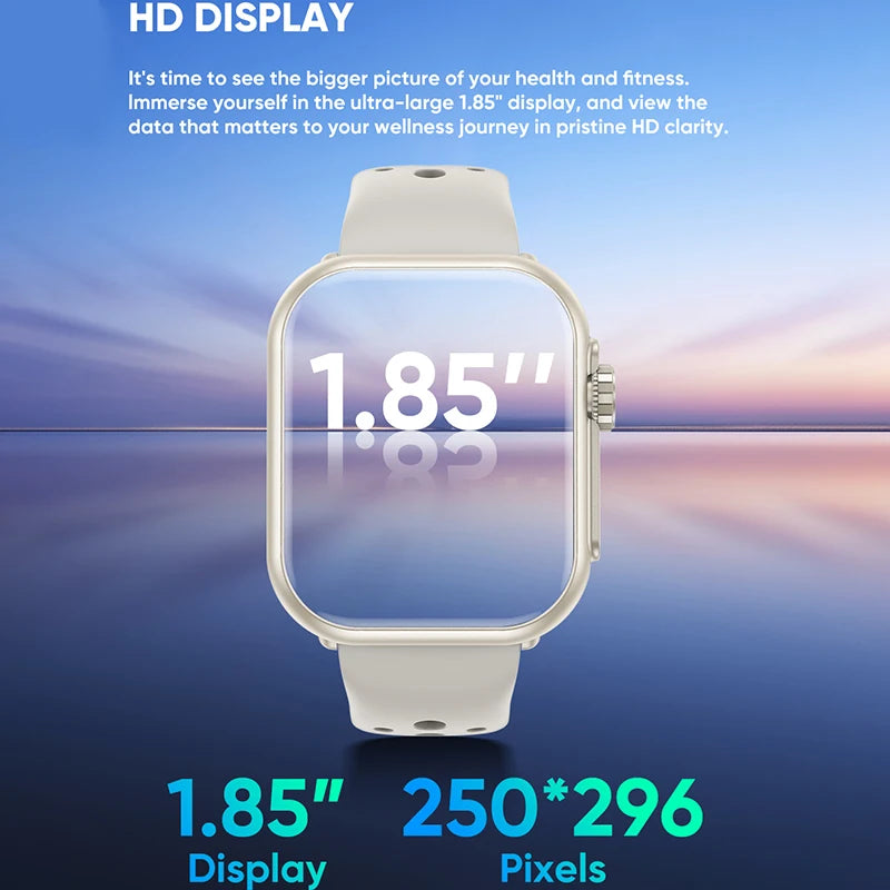 Reloj Inteligente Ultra 2 1000 mAh reloj inteligente hombres mujeres 1,85 pulgadas HD pantalla completamente táctil IP68 impermeable Bluetooth llamada Smartwatch