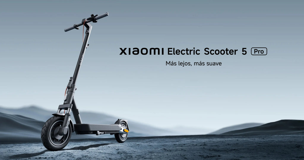 Oficial | Xiaomi Electric Scooter 5 Pro, Amortiguadores dobles delantero y trasero, Duración de la batería prolongada, Luz delantera automática