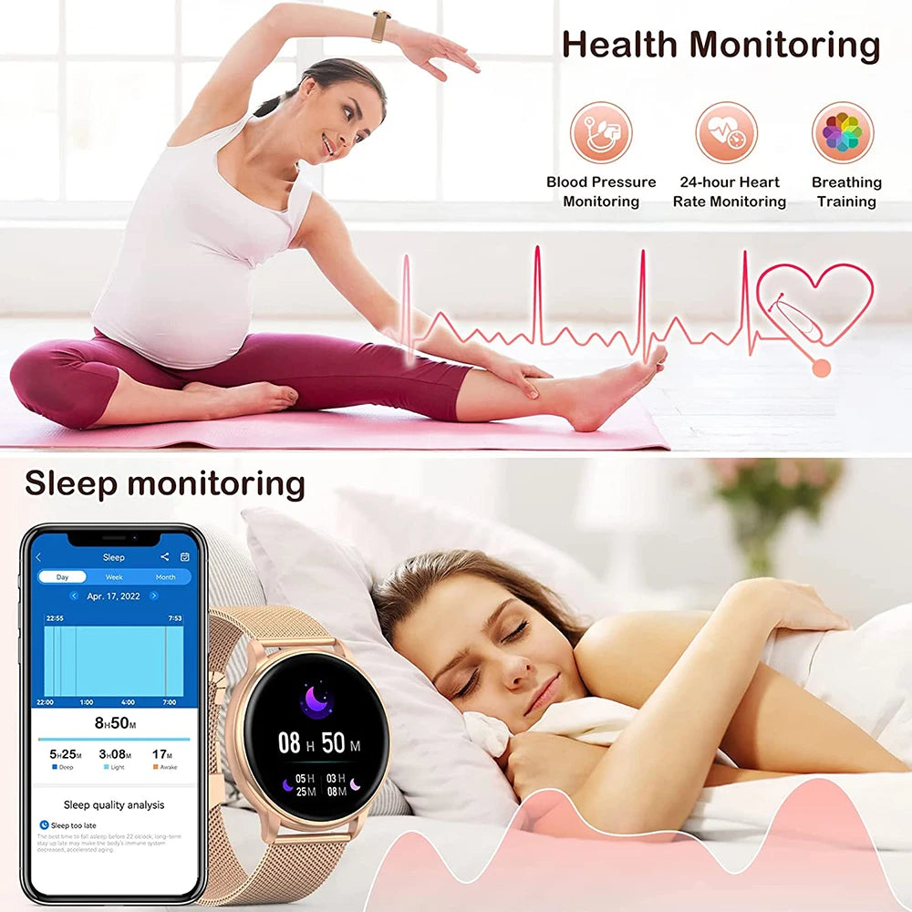 MEVADEN-reloj inteligente para hombre y mujer, pulsera con llamadas, Bluetooth, Dial personalizado, deportivo, rastreador de Fitness, frecuencia cardíaca, para Android e IOS, Y22