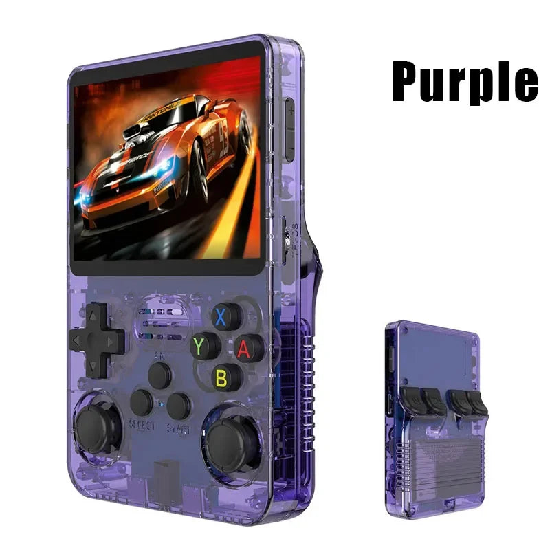 Consola de videojuegos portátil Retro R36S de 128GB, reproductor de pantalla IPS de 3,5 pulgadas, reproductor de vídeo portátil de bolsillo para niños, sistema Arkos