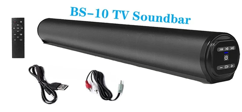 Barra de sonido súper potente, altavoz inalámbrico portátil con Bluetooth, estéreo envolvente, caja de sonido para TV en casa, Subwoofer, Radio FM, caixa de som