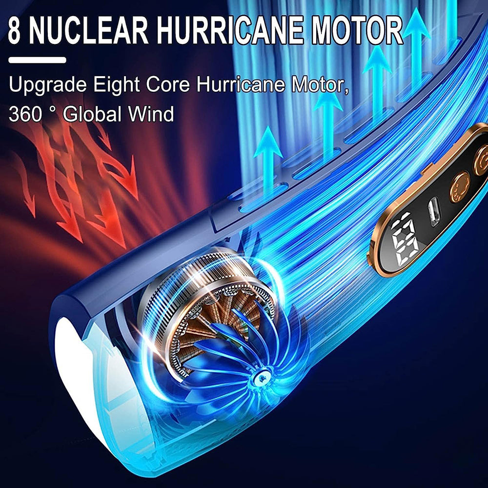 2025 Mini ventilador de cuello colgante, ventilador de cuello portátil sin aspas, Enfriador de aire, pantalla Digital, aire acondicionado recargable, ventilador de cuello