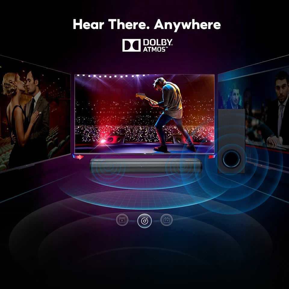 AIYIMA S07 Dolby -Barra de sonido 2,1, Subwoofer inalámbrico de 150W, altavoz de sistema 3D para TV, Bluetooth, HDMI/Aux/Opt/USB