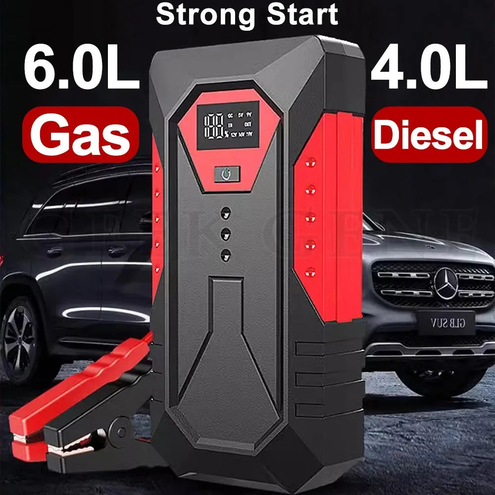 GKFLY 800A 1200A 2000A arrancador de batería de coche banco de energía grande refuerzo de batería de coche 12V dispositivo de arranque de coche para gasolina 6.0L diésel 4.0L