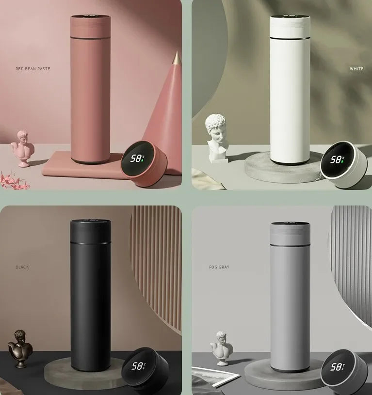 Taza Termo con pantalla de temperatura de 500ML, botella Termo dividida de acero inoxidable, taza aislada al vacío para exteriores, regalo del Día del Padre