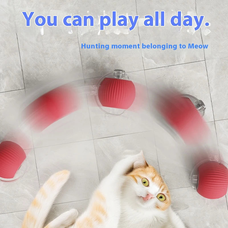 Nuevos juguetes eléctricos de pelota para gatos, bola rodante automática con rompecabezas, juguetes para gatos y pájaros, Sensor inteligente interactivo para mascotas, juguetes recargables para gatos