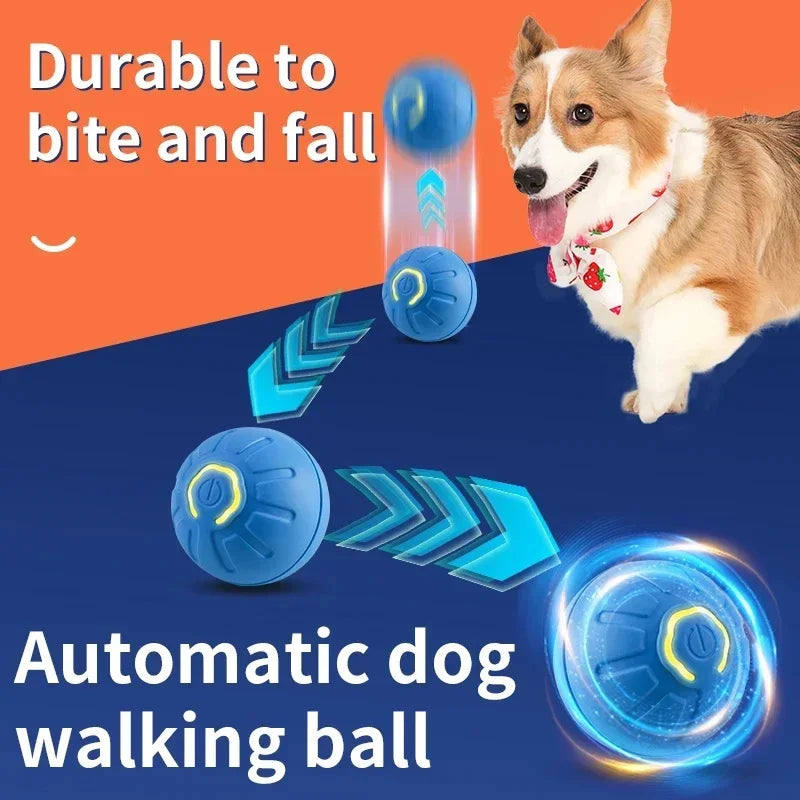 Pelota de juguete inteligente para perros, juguete interactivo electrónico para mascotas, pelota móvil USB, rebote automático para cachorros, regalo de cumpleaños, productos para gatos.