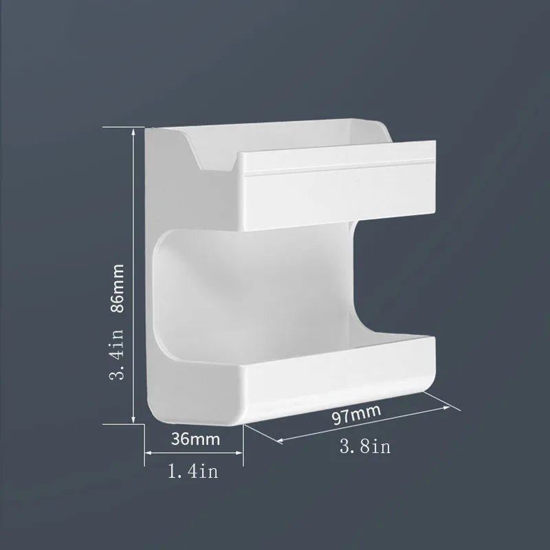 Organizador multifuncional montado en la pared para mandos a distancia y teléfonos móviles