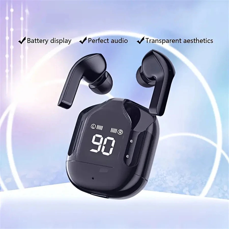 Auriculares inalámbricos Bluetooth T2 originales, auriculares HIFI transparentes con pantalla Digital de potencia LED, auriculares con sonido estéreo para teléfono