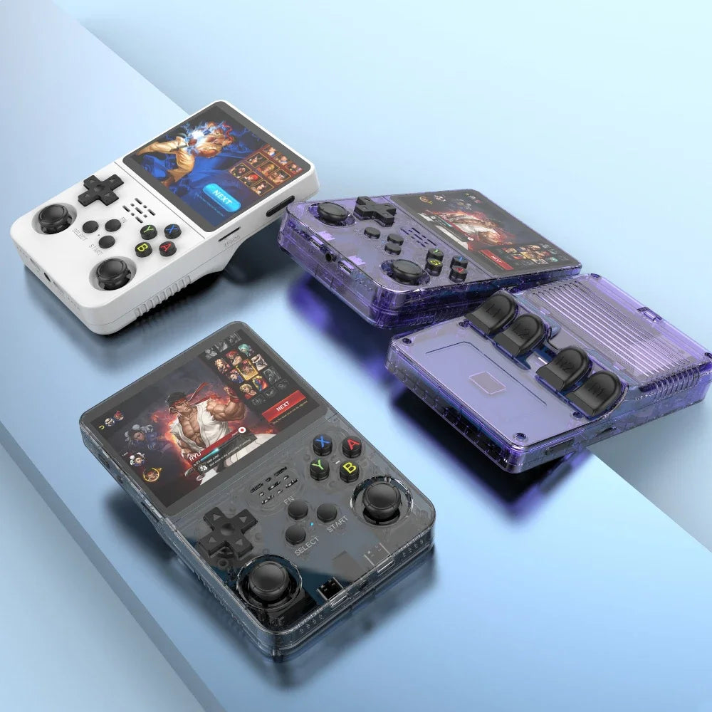 Consola de videojuegos portátil Retro R36S de 128GB, reproductor de pantalla IPS de 3,5 pulgadas, reproductor de vídeo portátil de bolsillo para niños, sistema Arkos