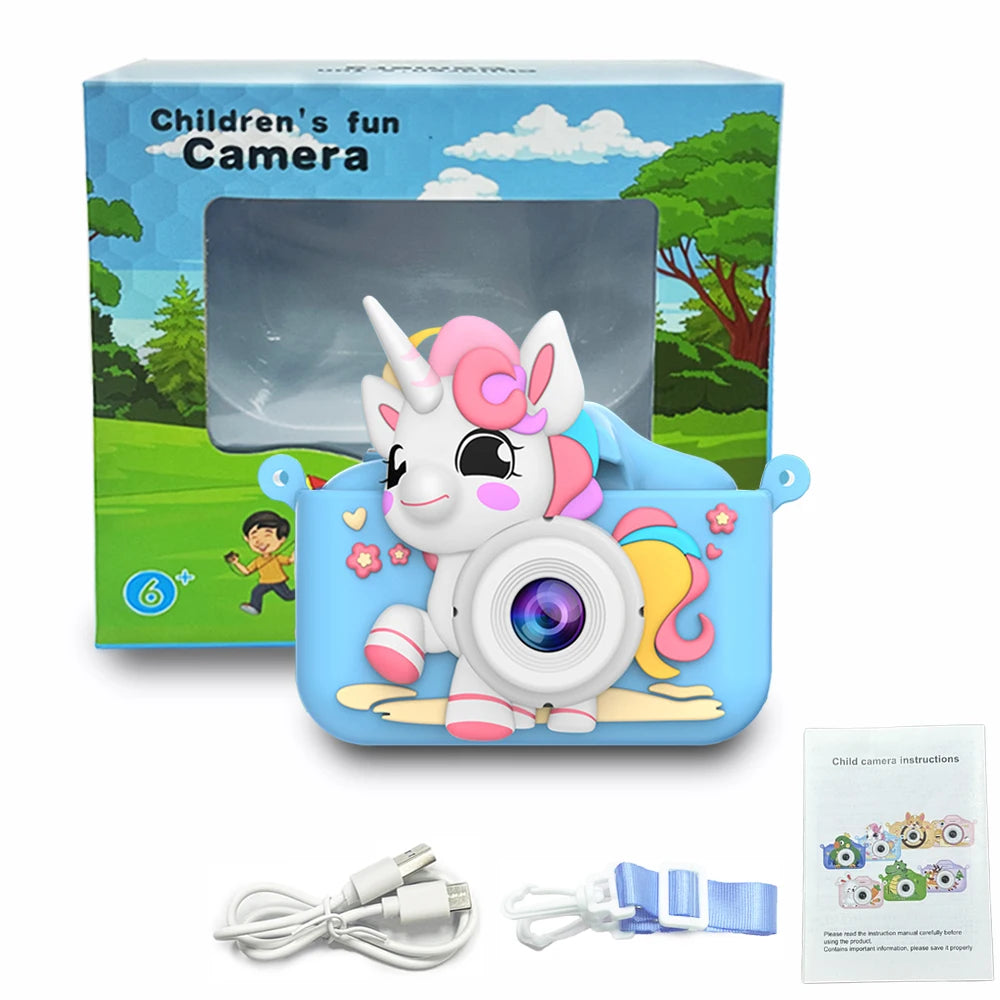 Cámara Digital para niños, juguetes para niñas y niños, pantalla HD de 1080P, grabación de vídeo, reproducción de música, juegos, cámara para niños de 2 pulgadas, regalo