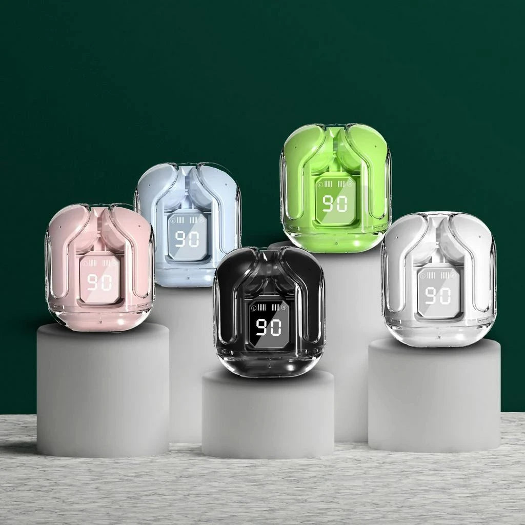 Auriculares inalámbricos Bluetooth T2 originales, auriculares HIFI transparentes con pantalla Digital de potencia LED, auriculares con sonido estéreo para teléfono