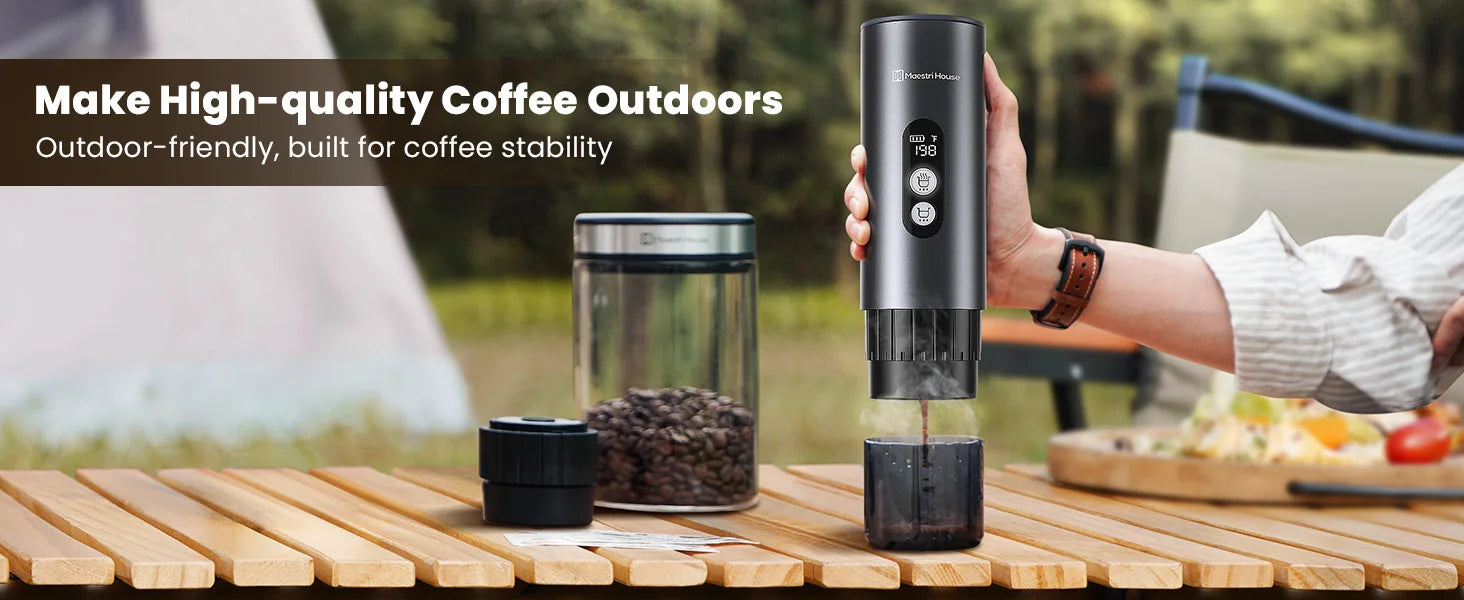 Cafetera exprés de 150W con autocalentamiento rápido de 2-3 Min, cafetera Espresso portátil de viaje con soporte también para taza de té pequeña para N
