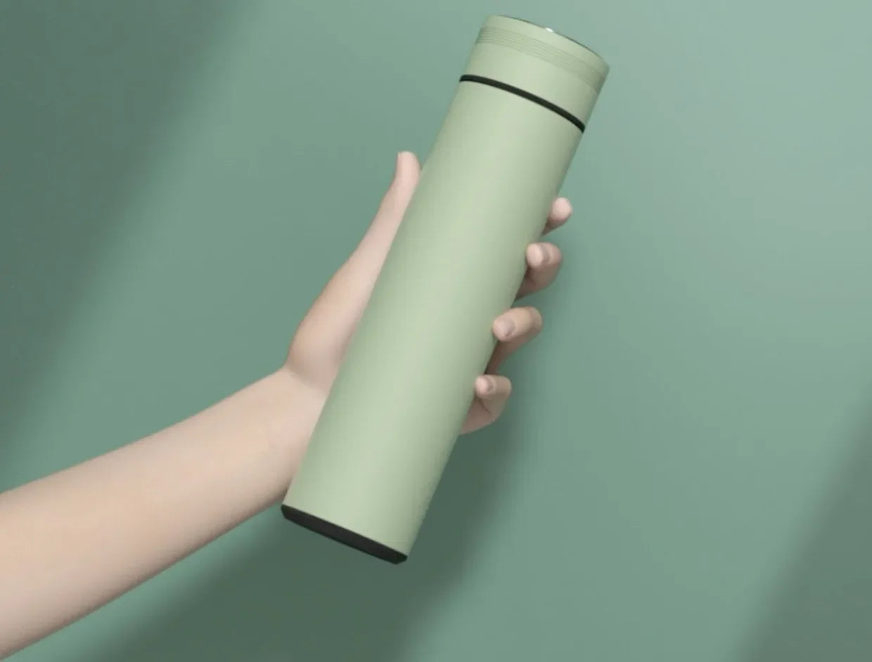 Taza Termo con pantalla de temperatura de 500ML, botella Termo dividida de acero inoxidable, taza aislada al vacío para exteriores, regalo del Día del Padre