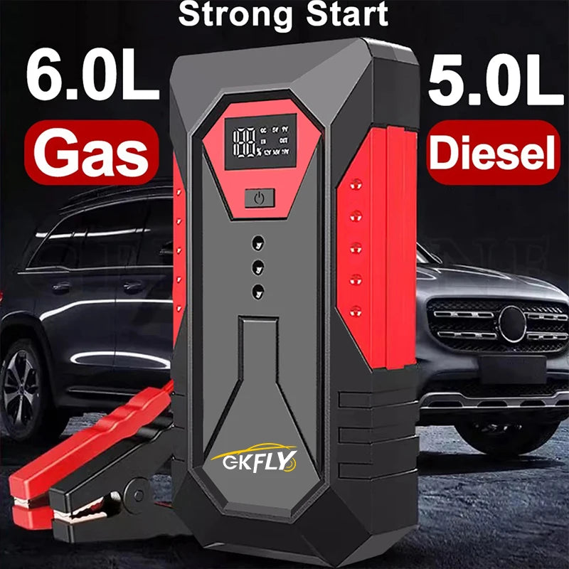 GKFLY 800A 1200A 2000A arrancador de batería de coche banco de energía grande refuerzo de batería de coche 12V dispositivo de arranque de coche para gasolina 6.0L diésel 4.0L