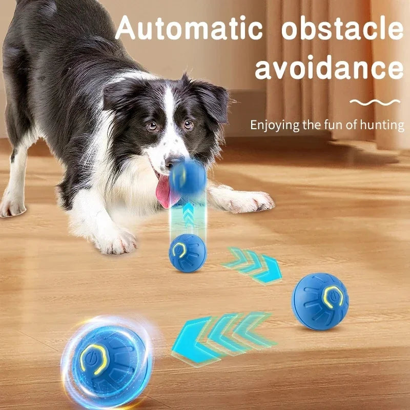 Pelota de juguete inteligente para perros, juguete interactivo electrónico para mascotas, pelota móvil USB, rebote automático para cachorros, regalo de cumpleaños, productos para gatos.
