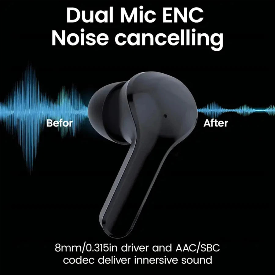 Auriculares inalámbricos Bluetooth T2 originales, auriculares HIFI transparentes con pantalla Digital de potencia LED, auriculares con sonido estéreo para teléfono