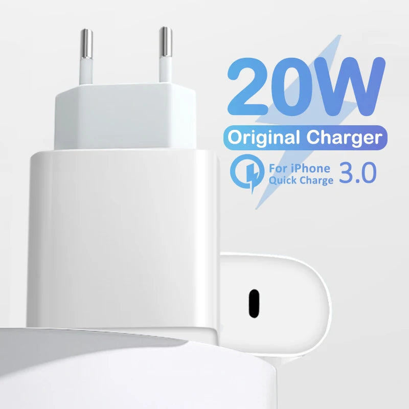 PD 20W Fast Charger For iPhone 16 14 13 12 11 15 Pro Max Plus Mini X XR iPad USB Type C Charger Fast Charging Quick Charger Plug