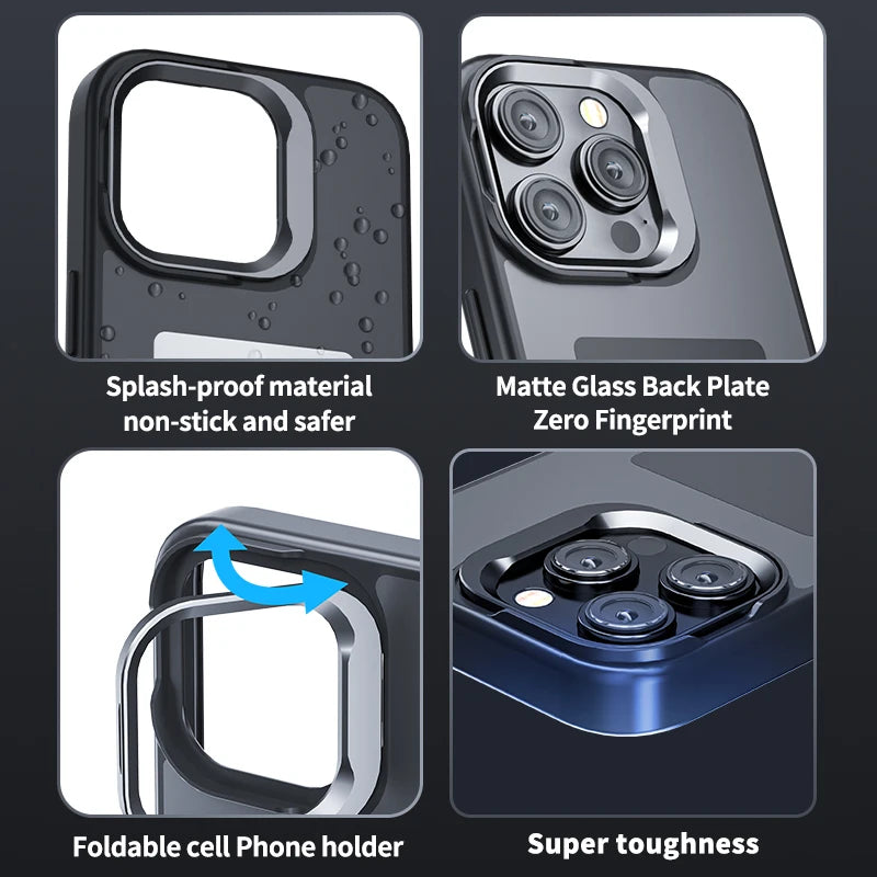 Nueva Funda Digital con pantalla de E ink de 4,0 pulgadas para iPhone 16 16e 15 14 13pro max NFC foto personalizada Funda trasera móvil con soporte