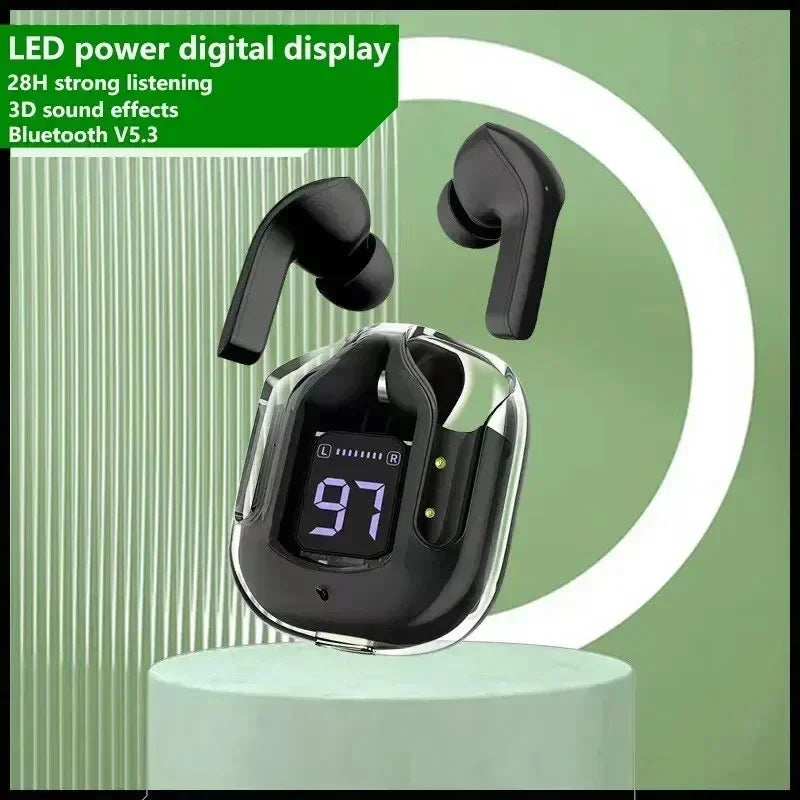 Xt16 Auriculares inalámbricos Bluetooth 5,3 Tws Auriculares deportivos intrauditivos con micrófono Pantalla digital LED para llamadas Juegos Música