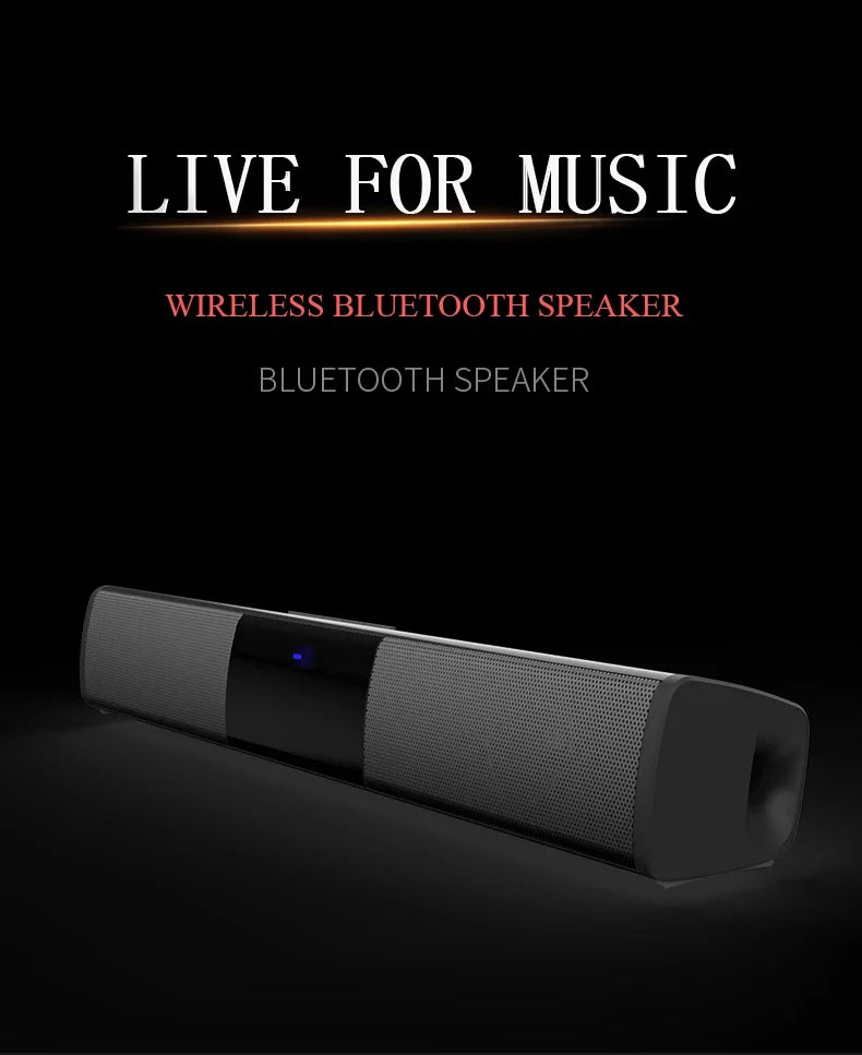 Barra de sonido súper potente, altavoz inalámbrico portátil con Bluetooth, estéreo envolvente, caja de sonido para TV en casa, Subwoofer, Radio FM, caixa de som